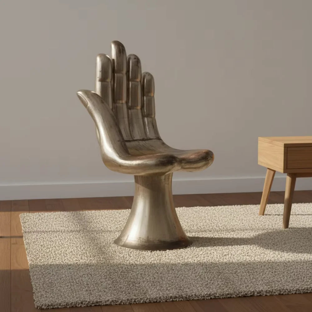 Modern Creative Fiberglass Hand-Shaped Art Design Chair