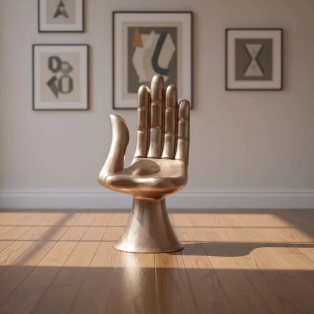 Modern Creative Fiberglass Hand-Shaped Art Design Chair