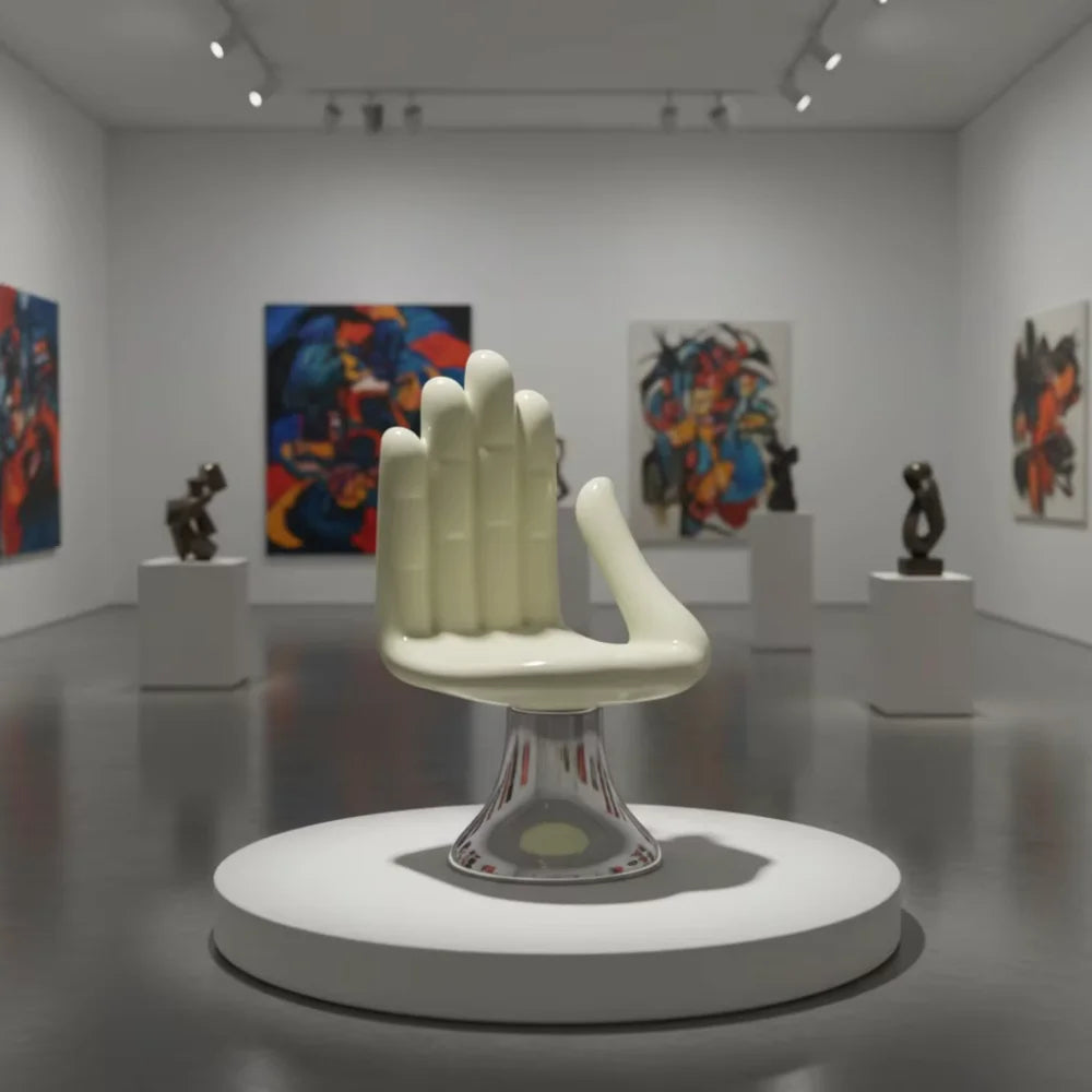 Modern Creative Fiberglass Hand-Shaped Art Design Chair