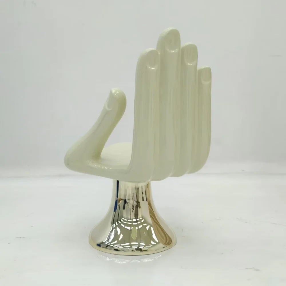 Modern Creative Fiberglass Hand-Shaped Art Design Chair