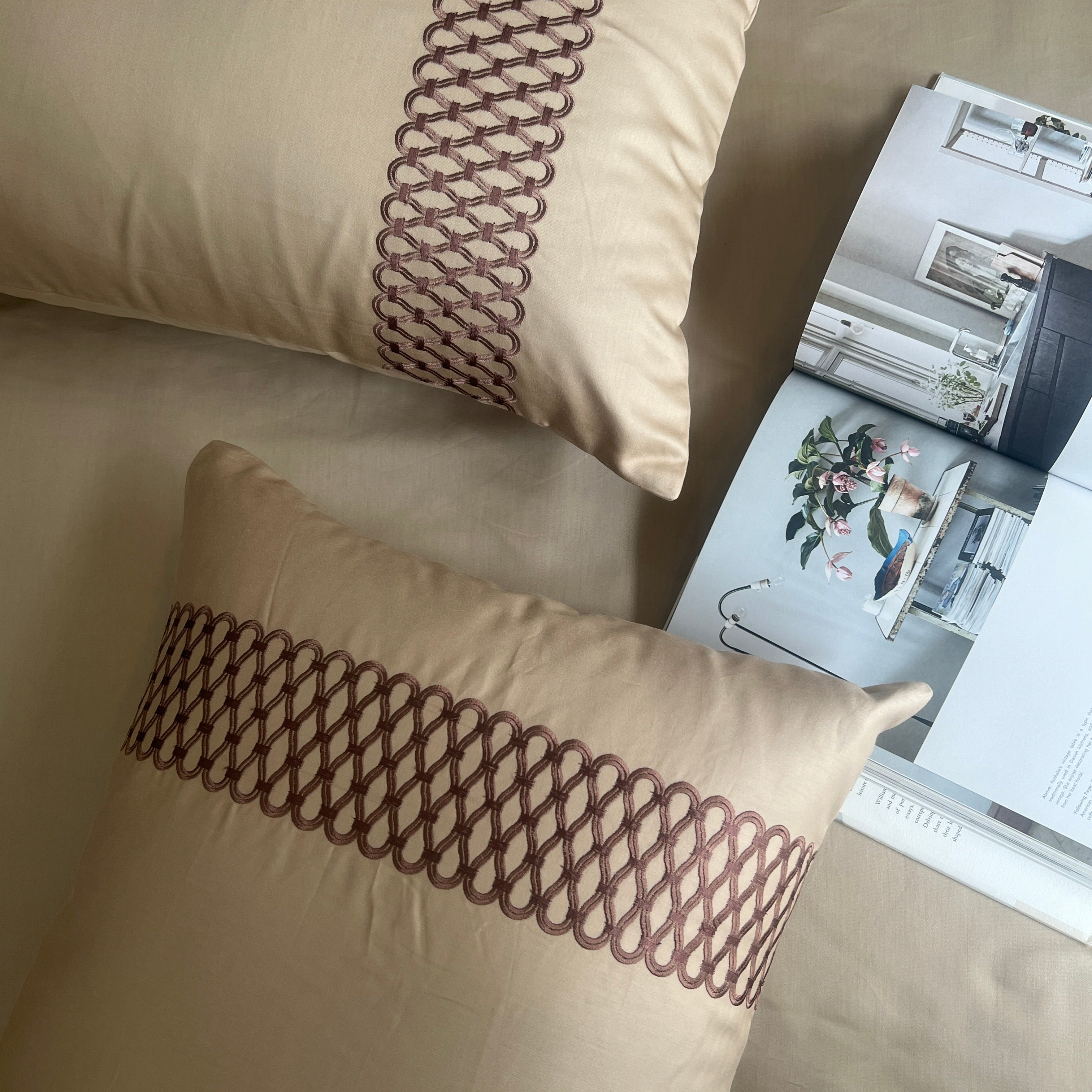1000TC Cotton Rich Lisse Sand Syona Bedsheet Set