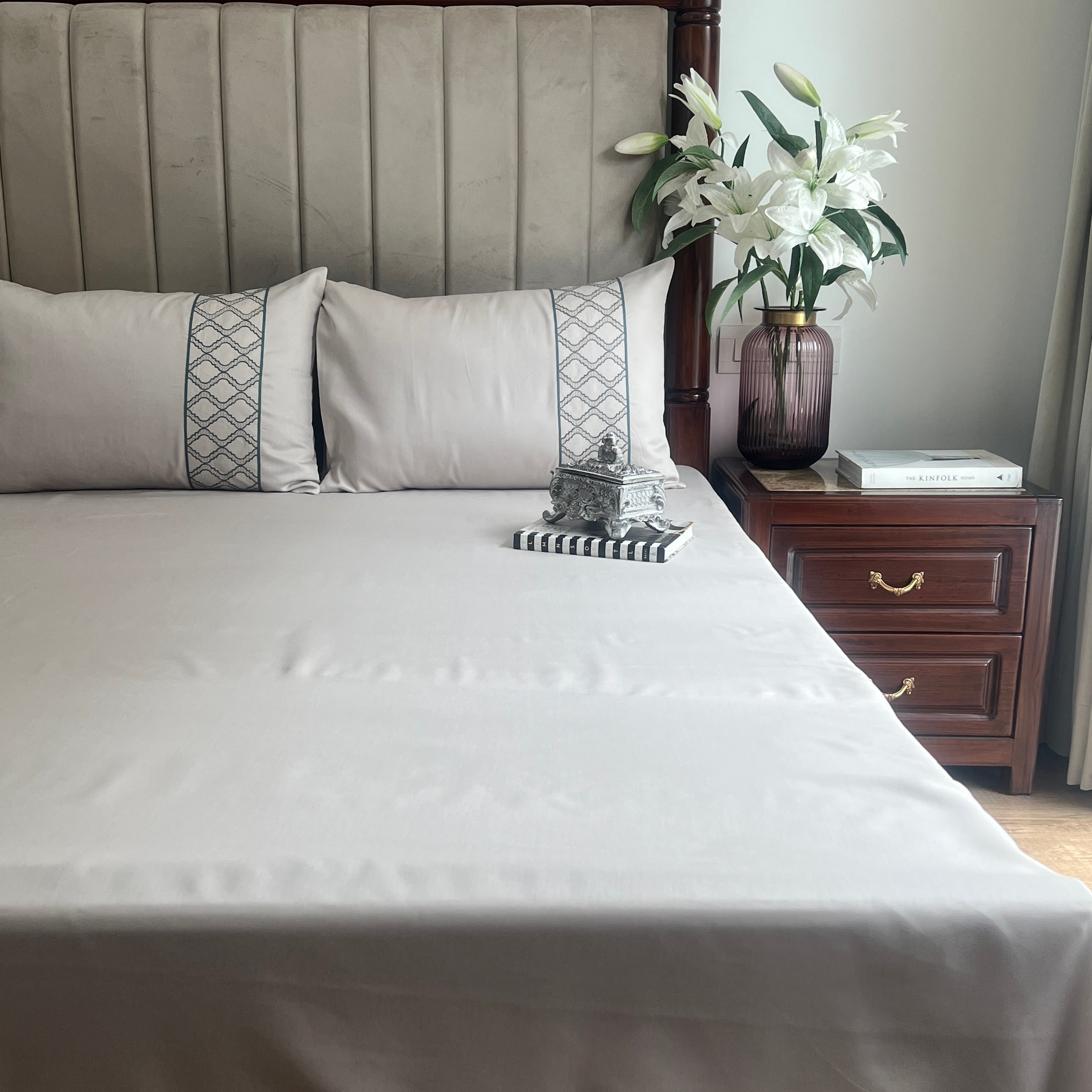 1000TC Cotton Rich Maroc Ivory Syona Bedsheet Set